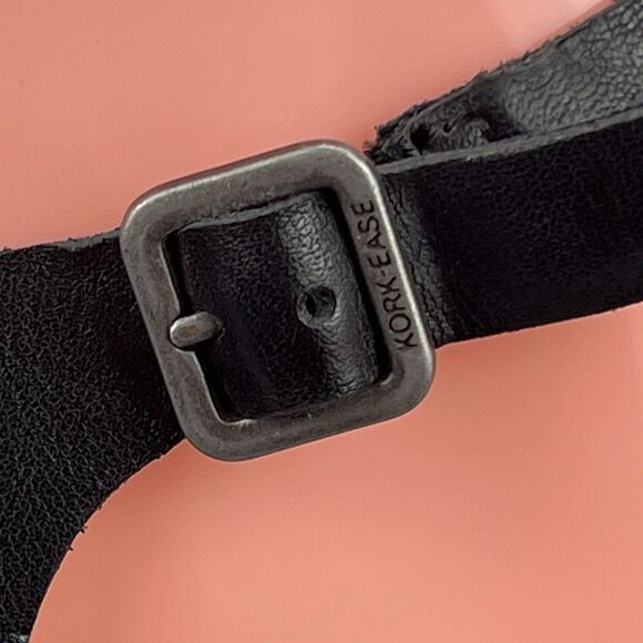 Kork-Ease Adelanto Wedge Sandals Women’s 8 Platform Slingback Black Leather Y2K - Picture 8 of 16